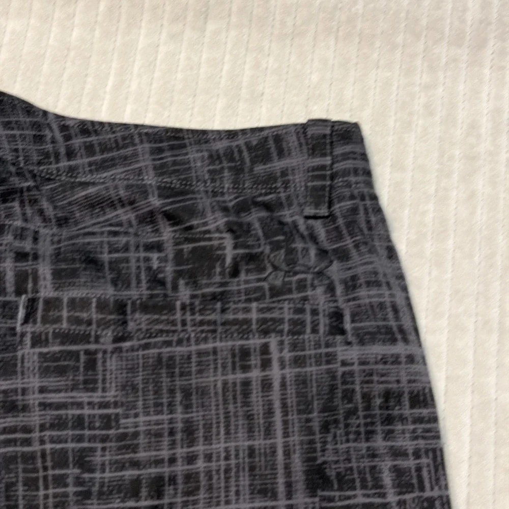 Under Armour Mens 36x32 Golf Pants Black Grey Plaid Performance Straight Leg